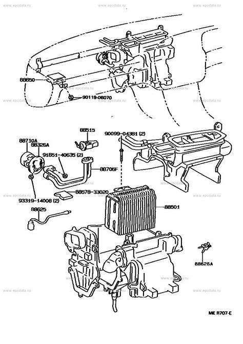 A Detailed Diagram of Toyota Camry 1998 Parts