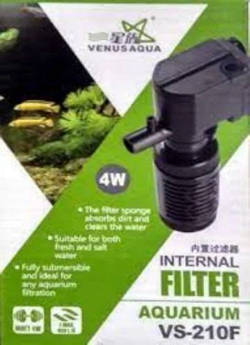 Plastic 4w Venusaqua VS 210F Aquarium Internal Filter 17 X 10 X 8 Cm