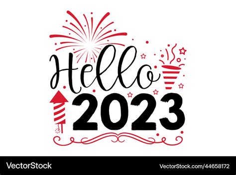 Hello 2023 Royalty Free Vector Image - VectorStock