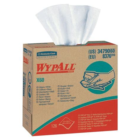 Wypall X60 White Pop Up Wipers 126 Box Kcc34790ct The Home Depot