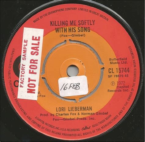 Lori Lieberman – Killing Me Softly With His Song (1973, Vinyl) - Discogs