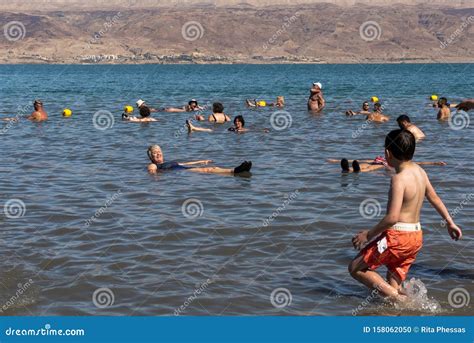 Israel, Dead Sea, 11-05-2019 View of People Who Float Weightlessly on ...