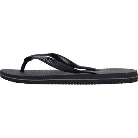 Buy Havaianas Mens Logo Filete Flip Flops Black Black Steel Grey