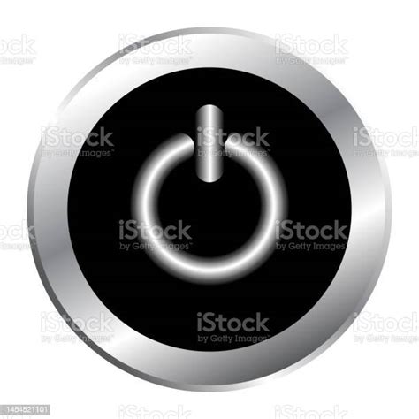 Pushbutton Switch Symbol Pushbutton Electrical Switches Power Symbol Metallic Pushbutton Icon