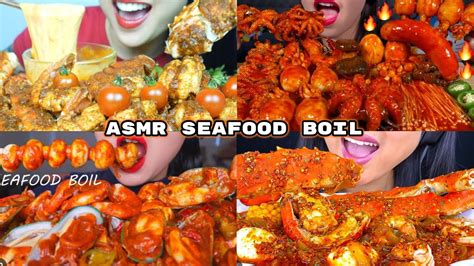 ASMR SEAFOOD BOIL MUKBANG COMPILATION YouTube