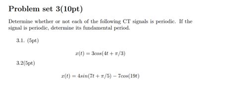 Solved Problem Set Pt Determine Whether Or Not Each Of Chegg