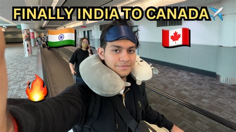 Finally India To Canada Flight Youtube