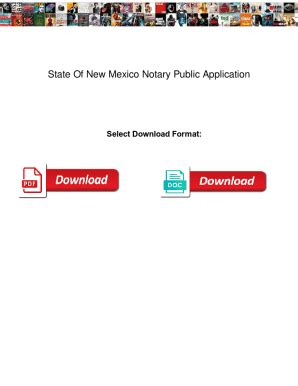 Fillable Online State Of New Mexico Notary Public Application State Of