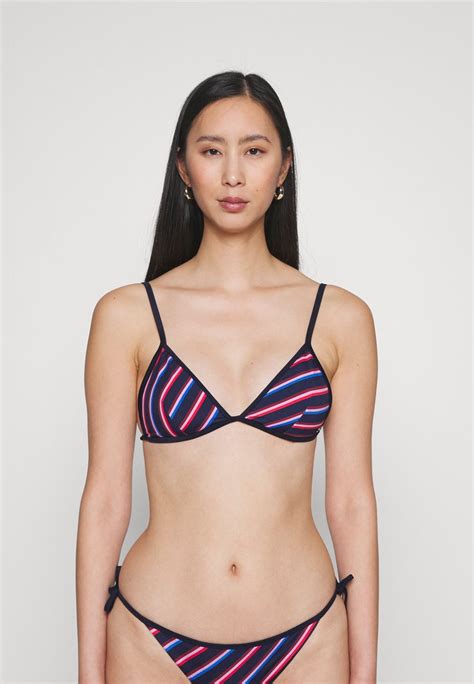 Tommy Hilfiger Triangle Bras Top De Bikini Blue Azul Zalando Es