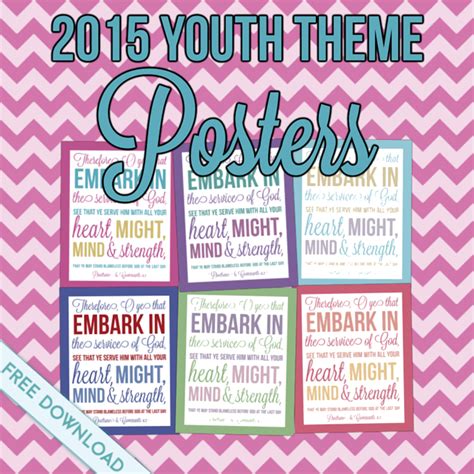 The Personal Progress Helper 2015 Youth Theme Posters