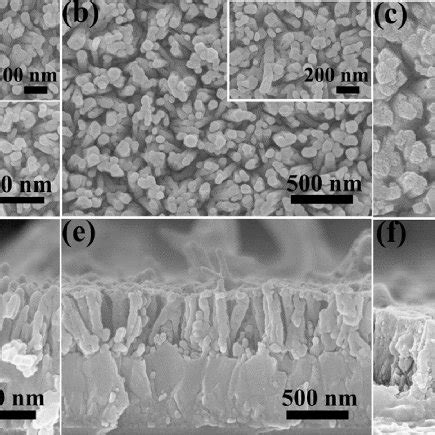 Plan View And Cross Sectional Sem Images Of Fe O Sn Fe O