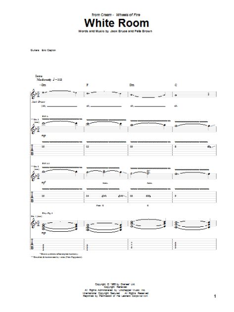 White Room Guitar Tab Zzounds