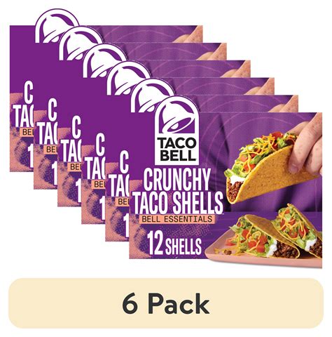 6 Pack Taco Bell Crunchy Taco Shells 12 Ct 45 Oz Box