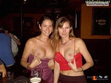Public Exhibitionists Girlsflashinginpublic Flashing Boobs At The Bar Nude Tumblr Public