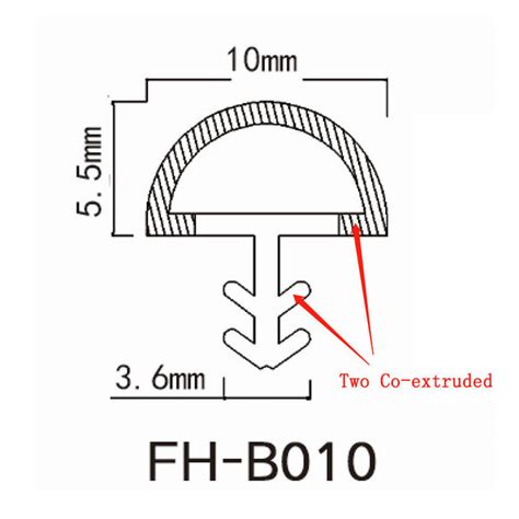 High Resilience Tpe Seal Co Extruded Door Weather Seal Strip