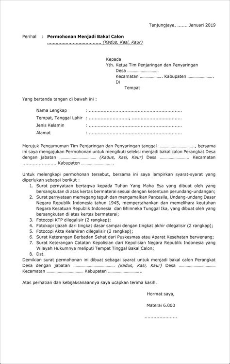 Contoh Surat Lamaran Panwaslu Kecamatan Surat Lamaran Kerja Desain