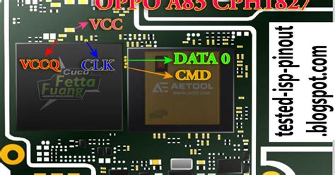 OPPO A83 CPH1827 EMMC ISP Pinout Download for flashing and unlocking