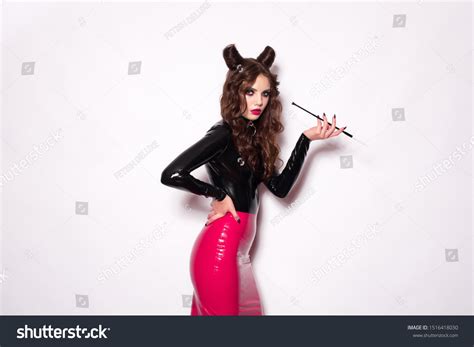 Beautiful Devil Brunette Model Vamp Mistress Stock Photo Shutterstock