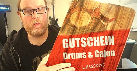 Gutschein für Schlagzeug Percussion Unterricht HAPPYDRUMS