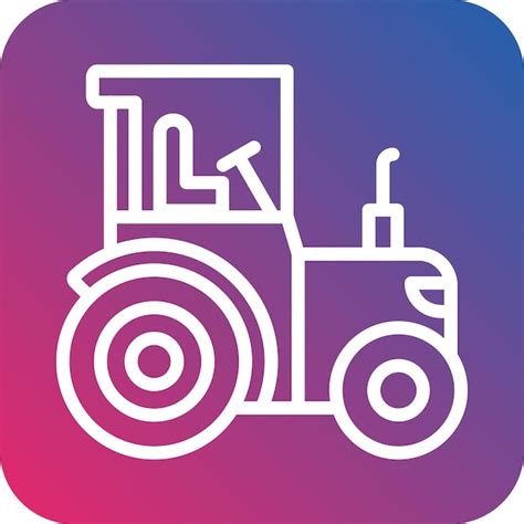 Premium Vector Tractor Icon Style