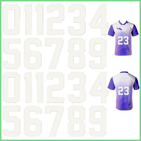 Iron on Sports Jersey Numbers 20PCS Iron on Numbers 8 Inch Soft Iron on Numbers 0 to 9 for Team ...