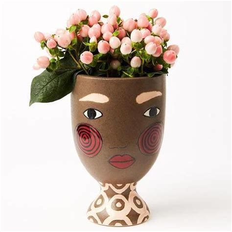 Gorgeous Handmade Ceramic Lady Face Vase Various Etsy Face Vase