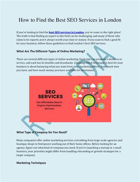 Calaméo How To Find The Best Seo Services In London