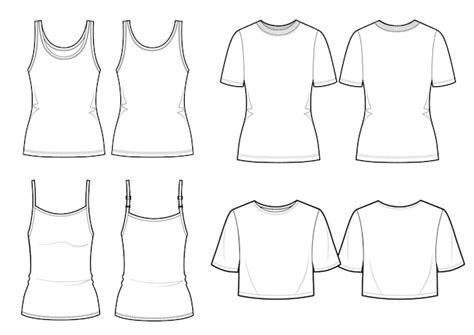 premium vector womens clothing set blank templates  tshirt