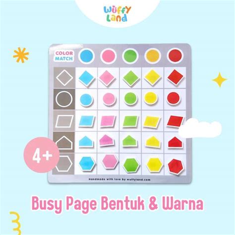 Jual Busy Page Menyamakan Bentuk Dan Warna Dengan Magnet Di Seller