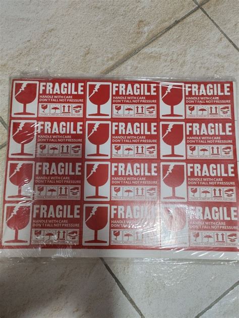 Fragile stickers, Hobbies & Toys, Stationery & Craft, Stationery ...