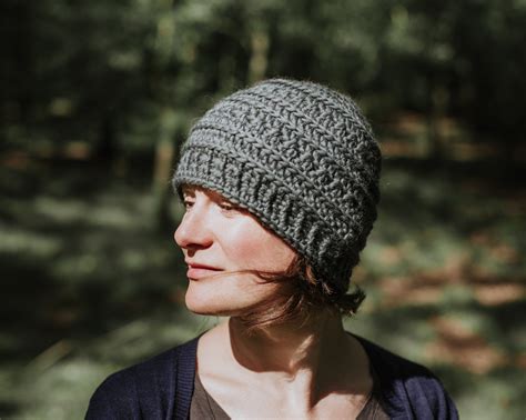 Gray Crochet Beanie Hat Cris Crochet Shop