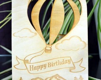 Hot Air Balloon Card Etsy