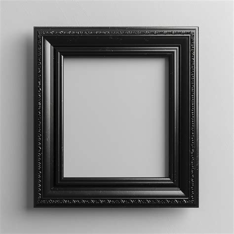 Premium Photo Basic Black A1 Photo Frame Mockup White Background