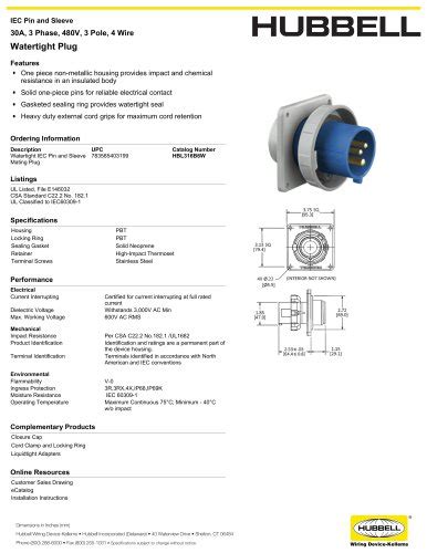 WIRING_HBL23CM11 - Hubbell Marine Electrical Products - PDF Catalogs | Documentation | Boating ...