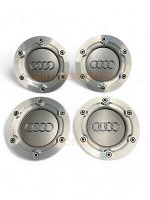 4 Grey Alloy Wheel Center Caps Rim Caps Hub Caps For Audi 8N0601165A