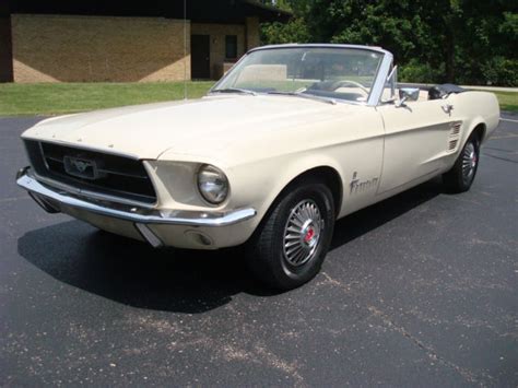 1967 Mustang Convertible 289 Pebble Beige Parchment Interior Solid Car