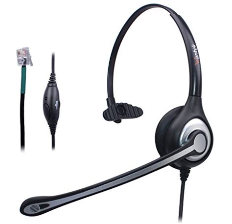 Wantek Corded Telephone Headset Mono W Noise Canceling Mic For