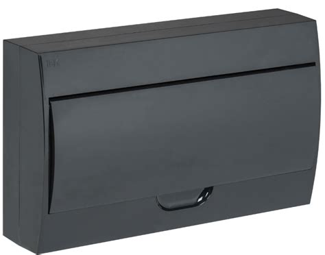 Корпус модульный пластиковый навесной ЩРН-П-18 черный черная дверь IP41 ...