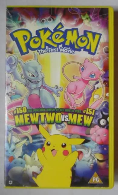 POKEMON THE FIRST Movie Video Vhs Mewtwo Vs Mew 2000 93 Mins Nintendo