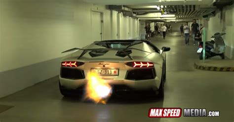 Fire Spitting Lamborghini Aventador