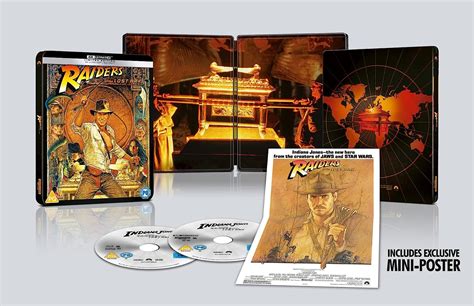 Raiders Of The Lost Ark Steelbook Blu Ray Region A B C