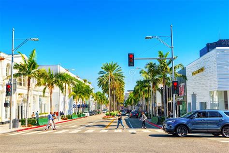 View Of The Fashionable Street Rodeo Drive In Hollywood La Editorial