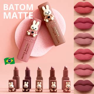 Batom Matte Nude Rosa Fofo Viral Importado Maquiagem Boca L Bios Shopee Brasil