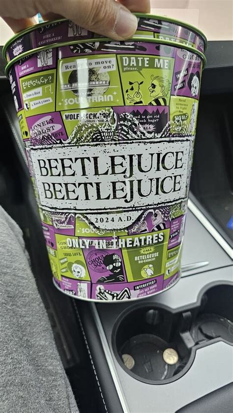 Beetlejuice Beetlejuice Popcorn Bucket Tin Set Cinemark Exclusive