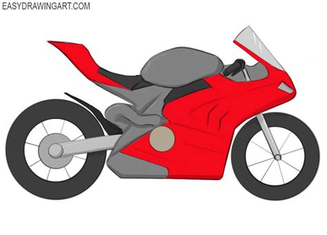 How To Draw A Motorcycle Bike Sketch Bike Drawing Easy Drawings