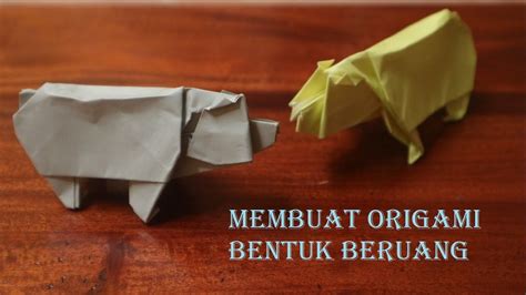 Cara Membuat Origami Bentuk Beruang Youtube