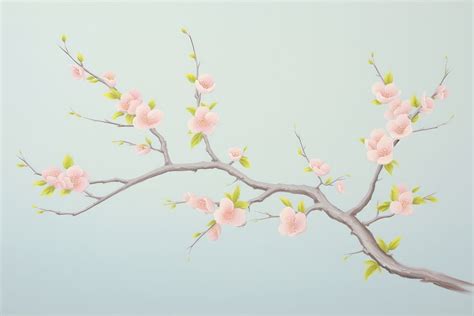 Painting cherry blossom branch flower | Premium Photo Illustration ...