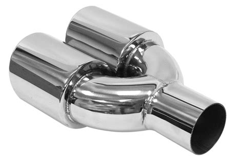 Double Exhaust Tip 2x89mm Enter 63mm Polished Exhaust System End Pipes Mtuning Turboworks