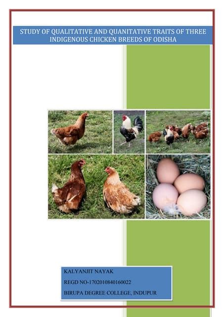 Qualitative And Quantitative Traits Of Chicken Pdf