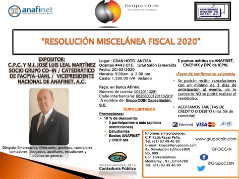 Curso ResoluciÓn MiscelÁnea Fiscal Para 2020